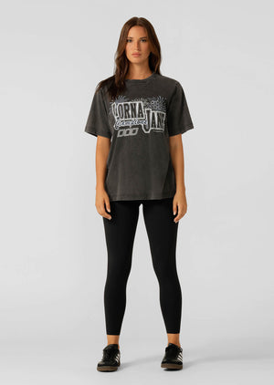 Lorna Jane Championship Title Relaxed Fit Tee - Washed Black