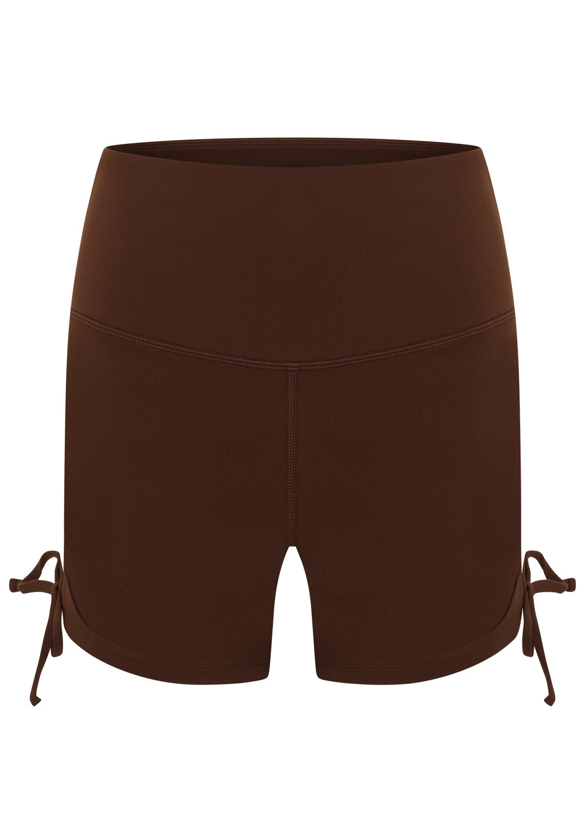 Lorna Jane Rouched Cheeky Bike Shorts - Espresso