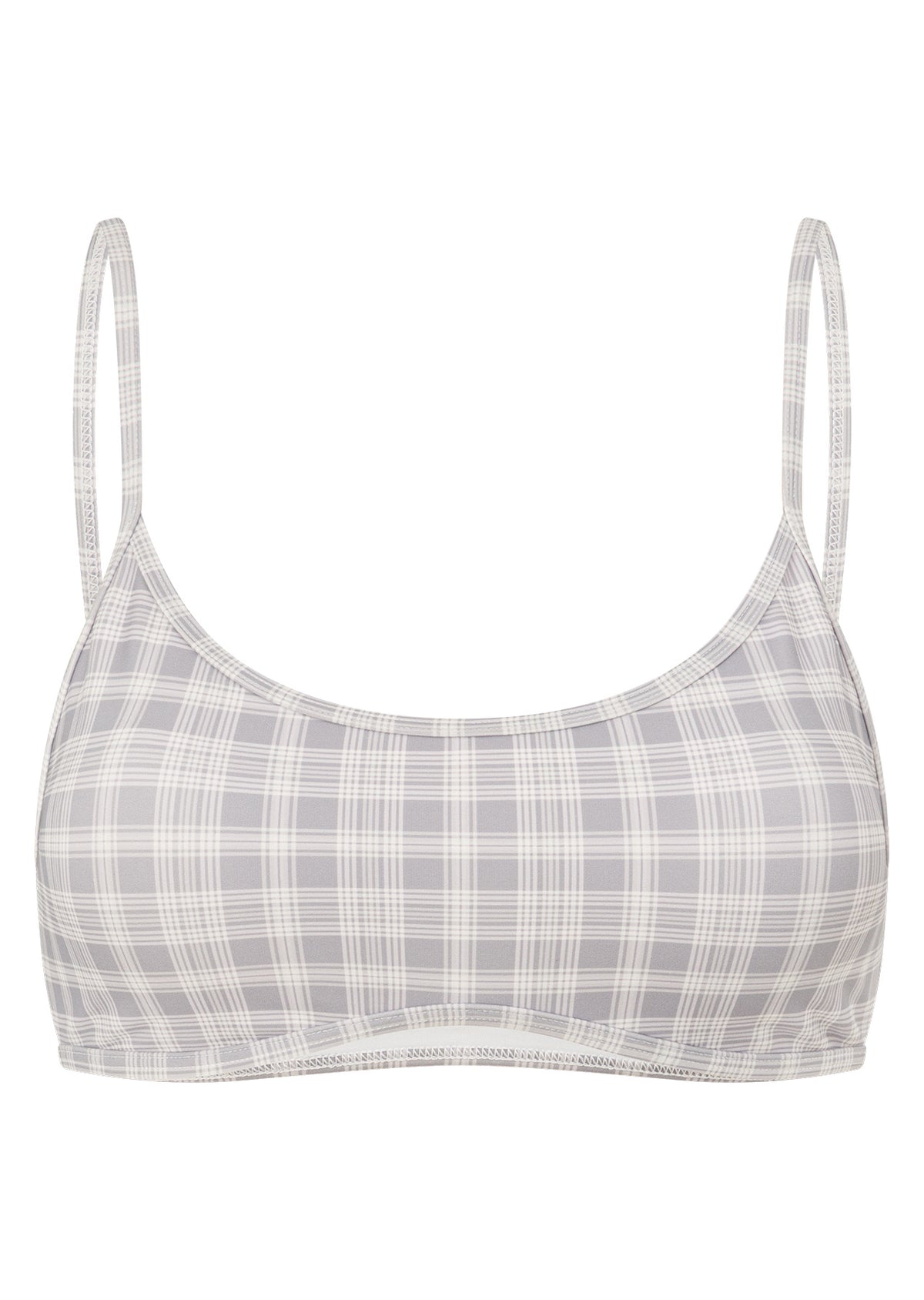 Lorna Jane Country Club Check Sports Bra - Grey Check