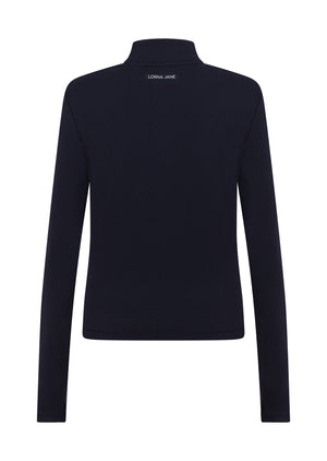 Lorna Jane Iconic Active 1/4 Zip Top - Midnight Blue