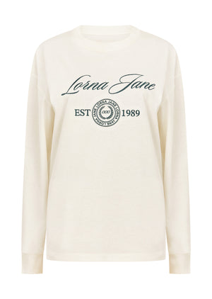 Lorna Jane Country Club Long Sleeve T-Shirt - Porcelain