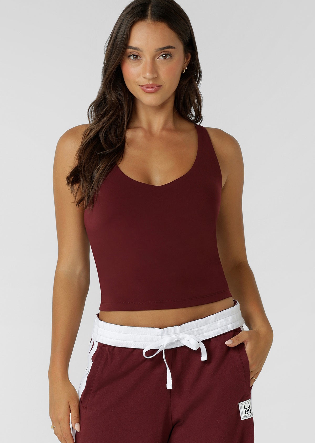 Lorna Jane Move Well Bra Tank Combo - Dark Ruby