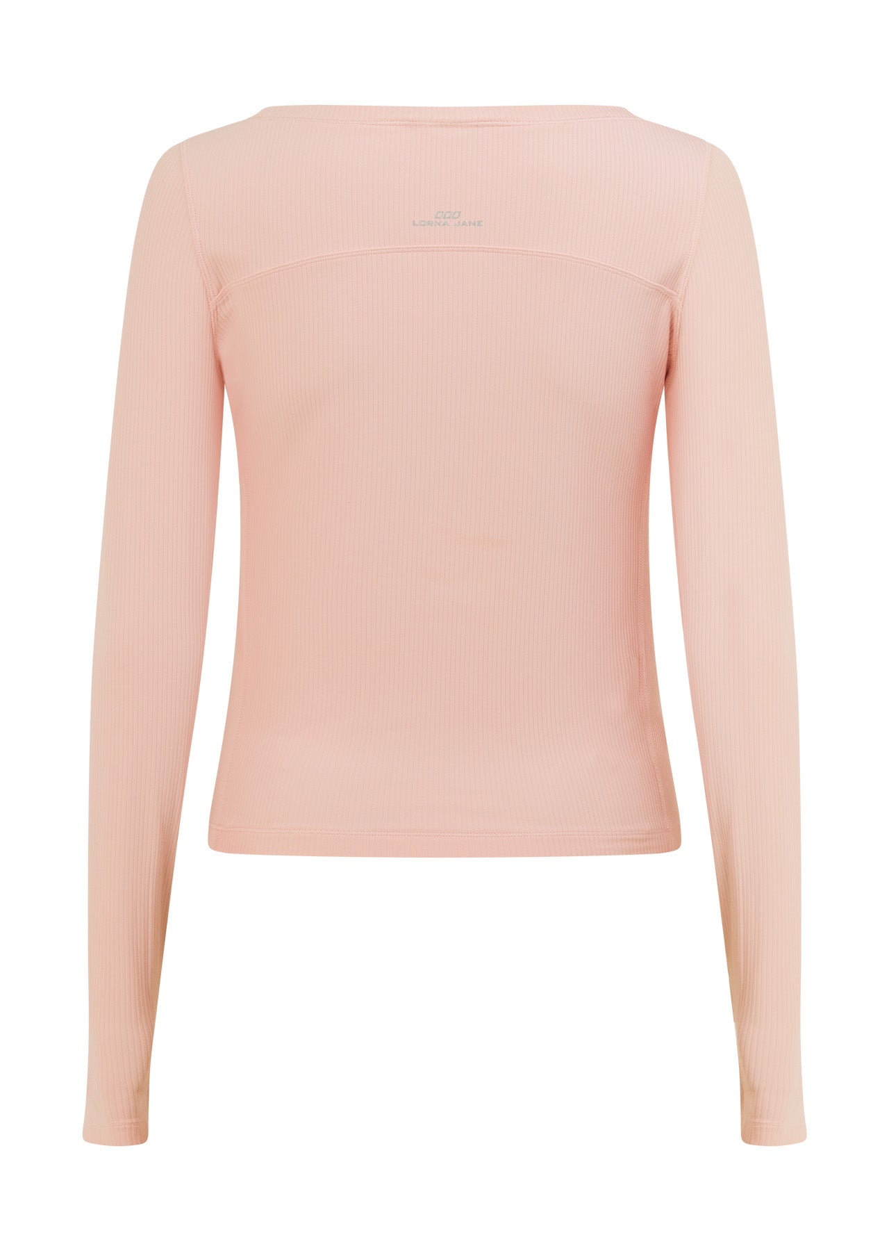Lorna Jane Train Warmer Long Sleeve Rib Top - Pale Peony