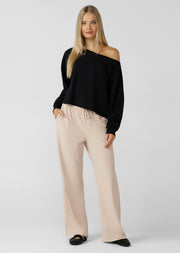 Lorna Jane Cloud Soft Relaxed Fit Long Sleeve Top - Black
