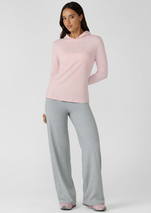 Lorna Jane Sunrise Long Sleeve Hooded Top - Arctic Pink