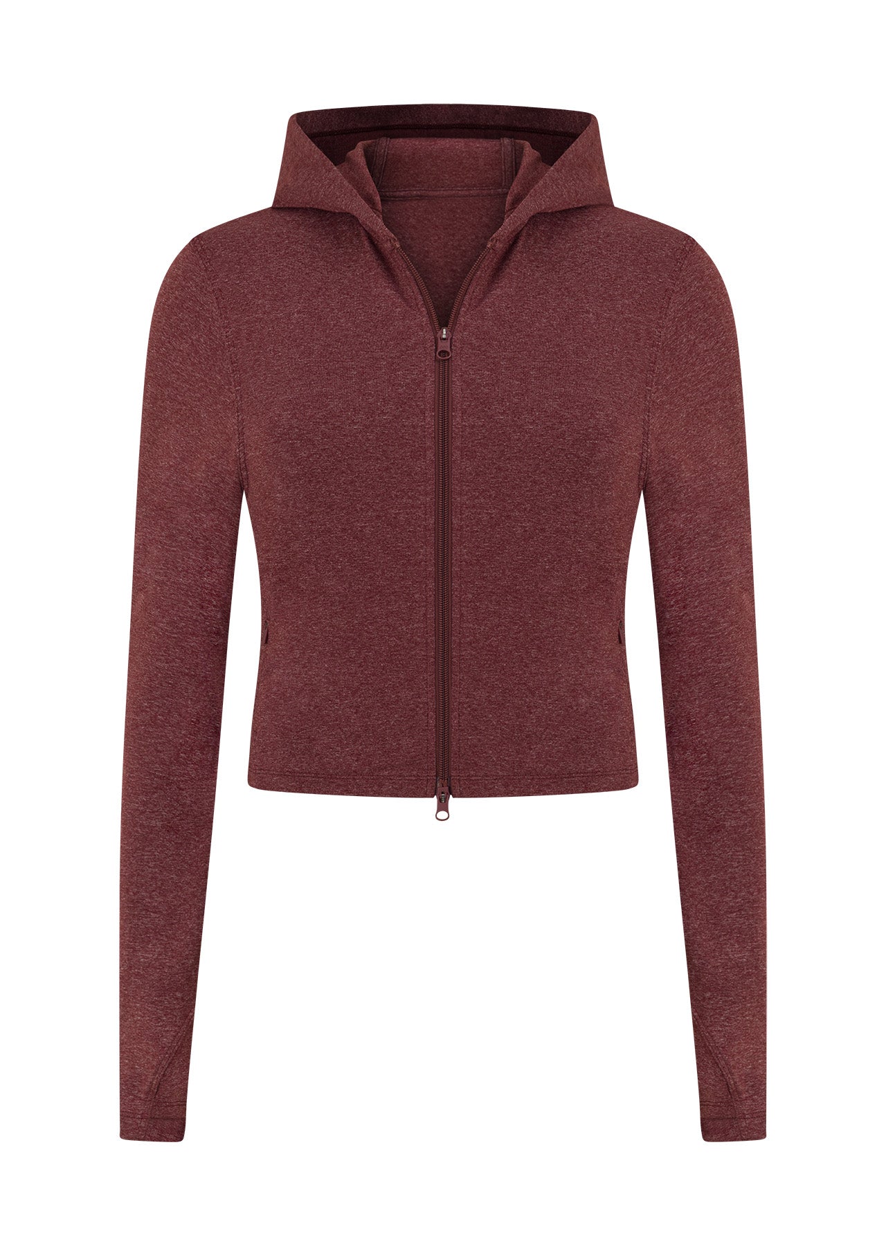 Lorna Jane Soft Touch Warm Up Jacket - Dark Ruby Marl