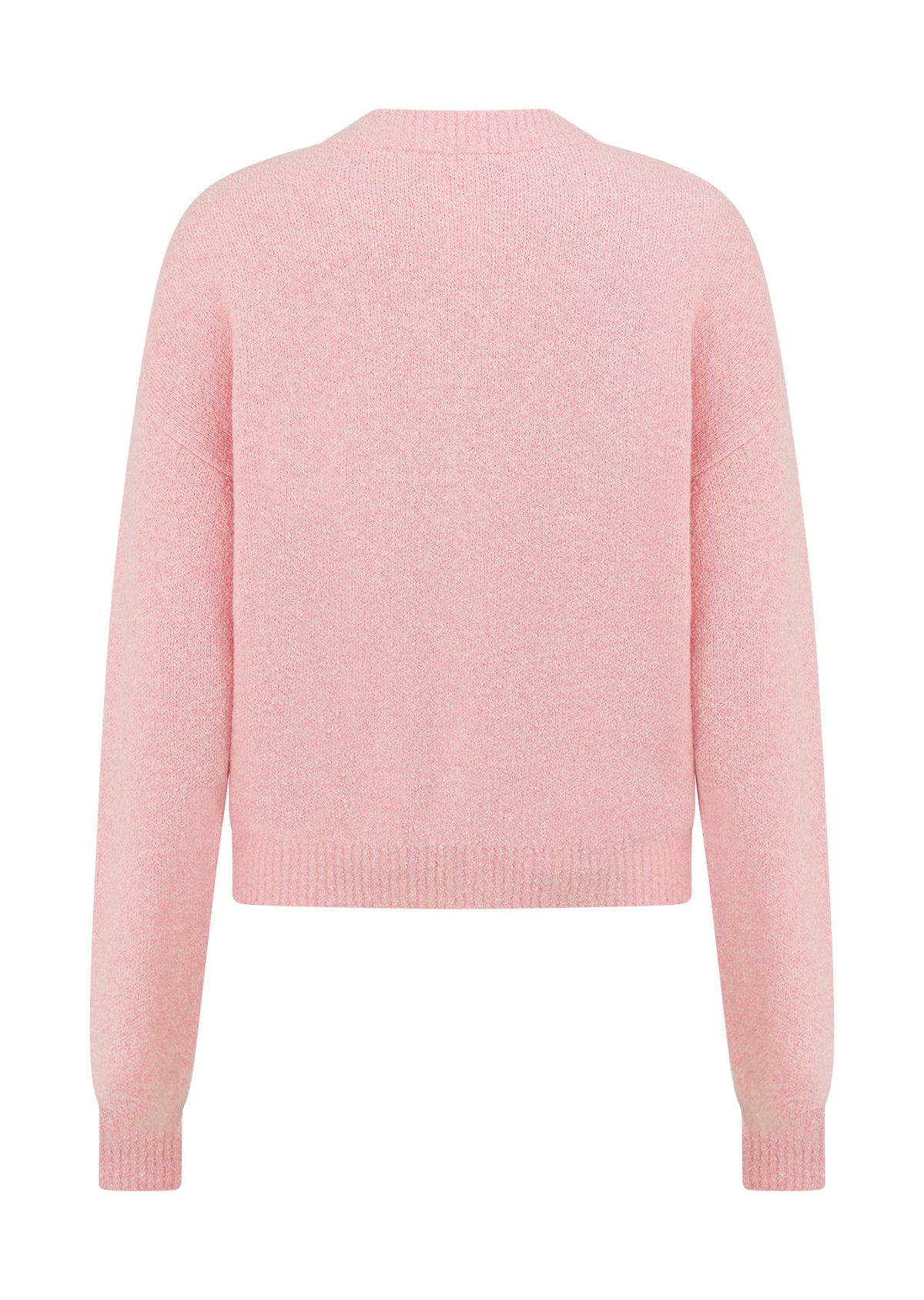 Lorna Jane Boucle Knit Bomber Jacket - Pale Peony