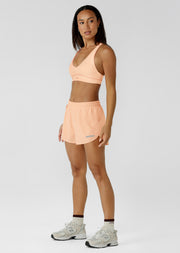 Lorna Jane Limited Edition Lightspeed Phone Pocket Run Shorts - Pale Peach