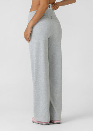 Lorna Jane True Comfort Midrise Active Pants - Grey Marl