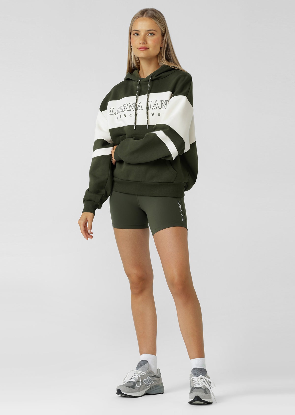 Lorna Jane Clubhouse Panelled Hoodie - Luxury Green