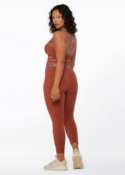 Lorna Jane Tempo Ankle Biter Leggings - Washed Spice