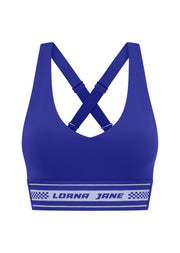 Lorna Jane Qualify Longline Sports Bra - Magnetic Blue