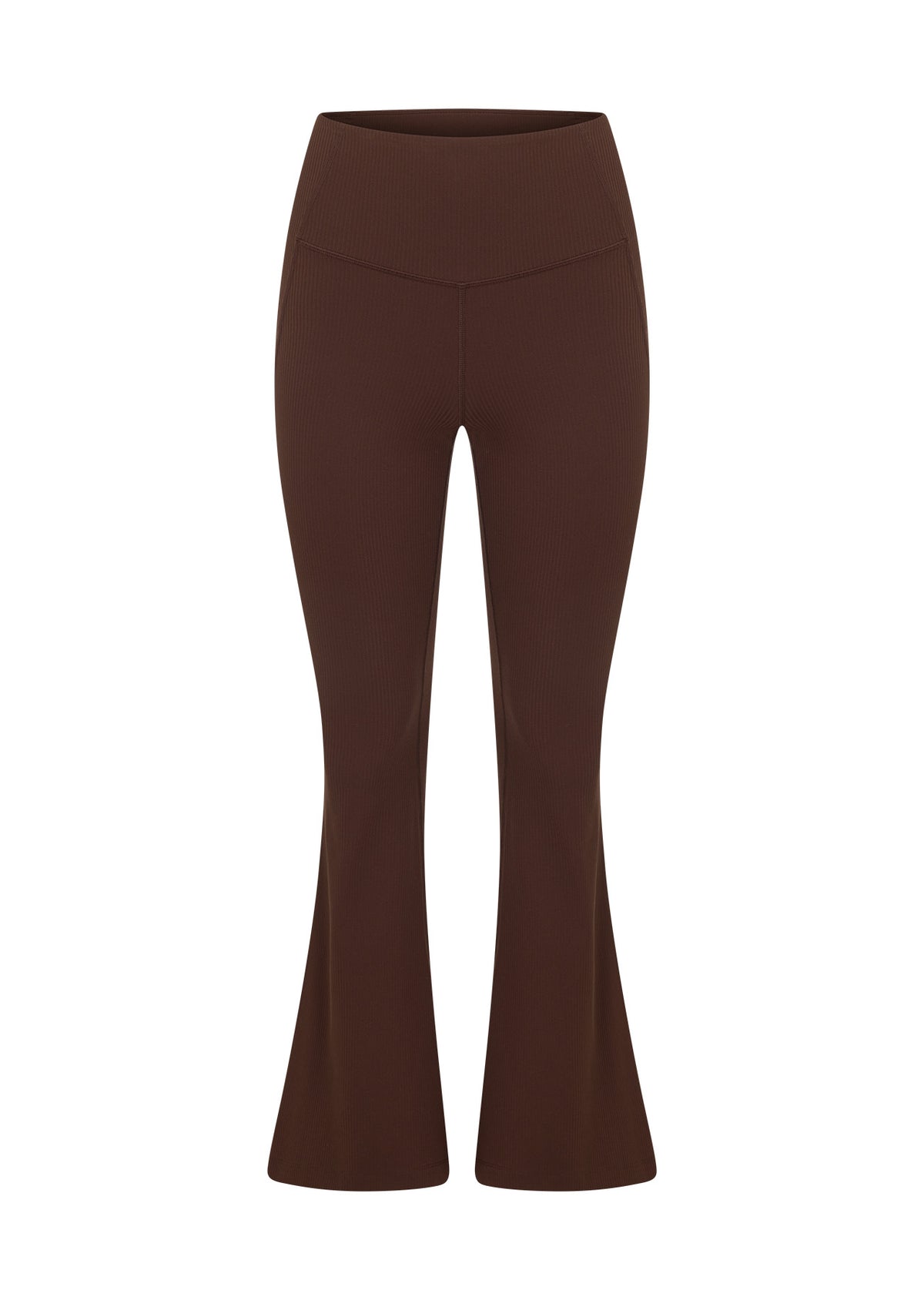 Lorna Jane Irresistible Stomach Support Rib Flared Leggings - Espresso