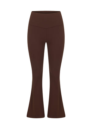 Lorna Jane Irresistible Stomach Support Rib Flared Leggings - Espresso