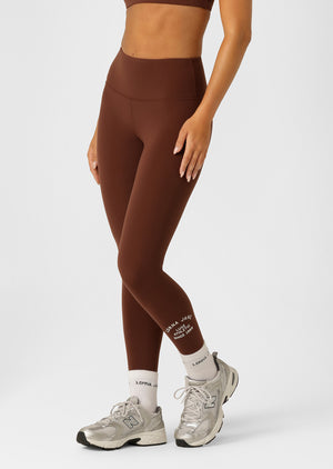 Lorna Jane Limited Edition Lotus Full Length Leggings - Truffle