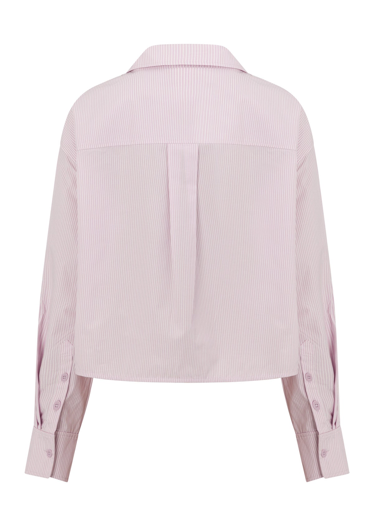Lorna Jane Heritage Cropped Button Up Shirt - Violet Stripe