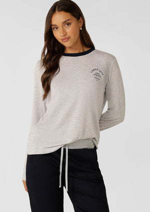 Lorna Jane Limited Edition Lotus Long Sleeve T-Shirt - Light Grey Marl