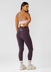 Lorna Jane Limited Edition Lotus No Chafe Ankle Biter Leggings - Midnight Plum