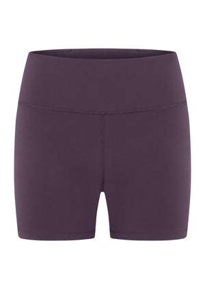Lorna Jane Limited Edition Lotus No Chafe 12cm Bike Shorts - Midnight Plum