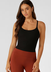 Lorna Jane Irresistible Rib Bra Tank Combo - Black