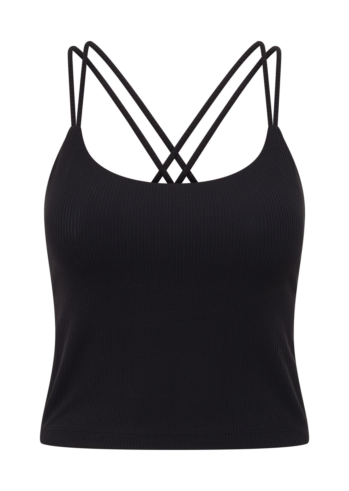 Lorna Jane Irresistible Rib Bra Tank Combo - Black