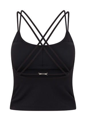 Lorna Jane Irresistible Rib Bra Tank Combo - Black