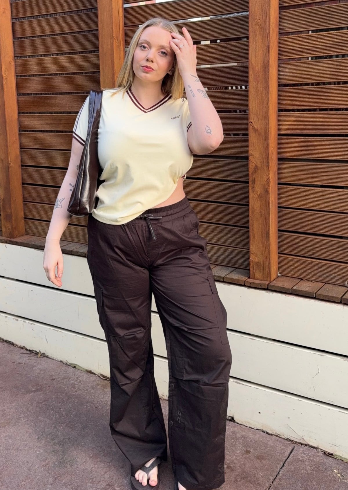 Lorna Jane Flashdance Wide Leg Cargo Pants - Volcano