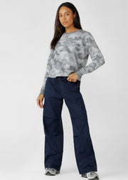 Lorna Jane Lotus Waffle Long Sleeve Top - Soft Camo Print