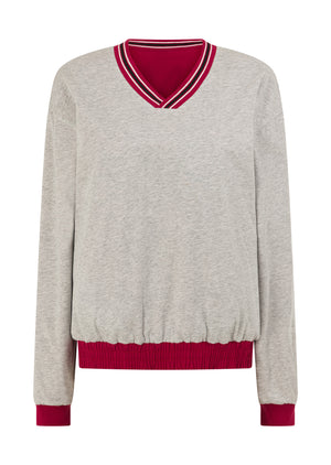 Lorna Jane Home Run V Neck Popover - Dark Red