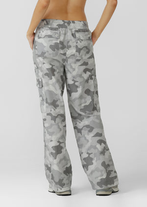 Lorna Jane Authentic Washed Camo Cargo Pants - Soft Camo Print