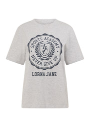 Lorna Jane Sports Academy T-Shirt - Light Grey Marl