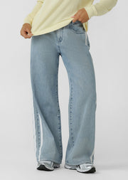 Lorna Jane Nostalgia Light Wash Denim Pants - Light Blue Washed Denim
