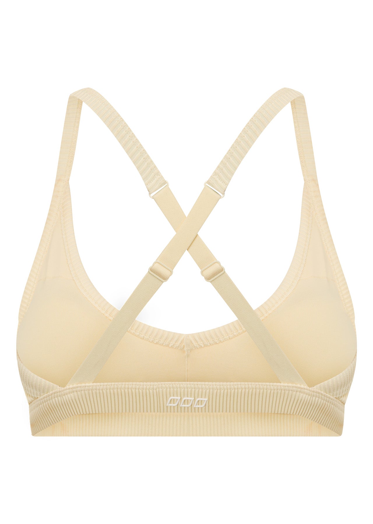 Lorna Jane Traveller Rib Sports Bra - Vanilla Creme