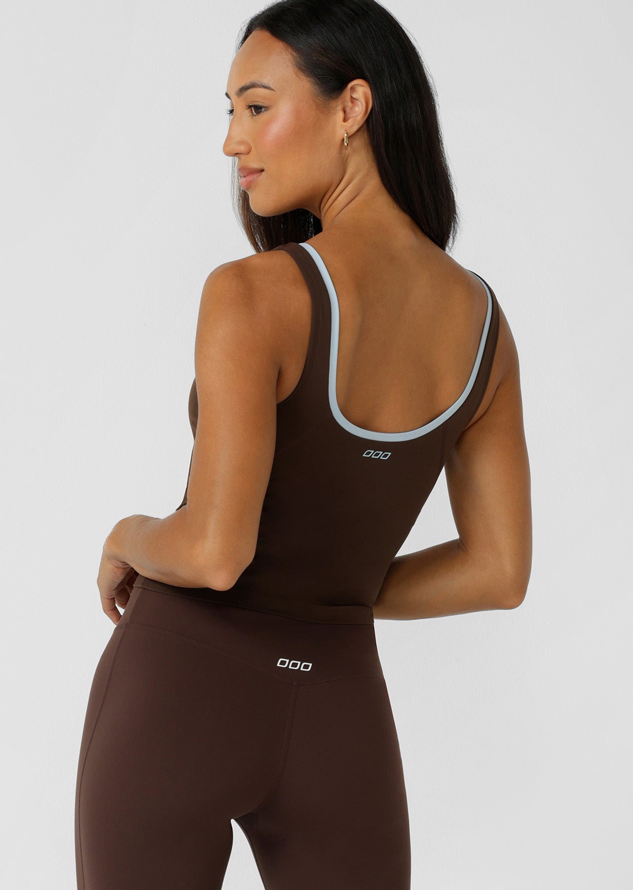 Lorna Jane Sleek Bra Tank Combo - Espresso