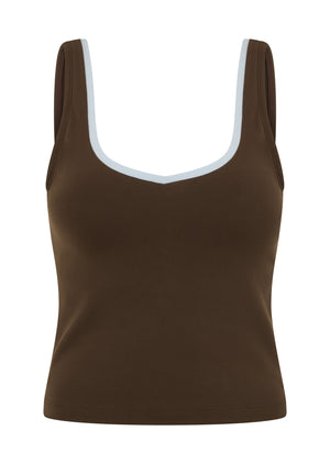 Lorna Jane Sleek Bra Tank Combo - Espresso