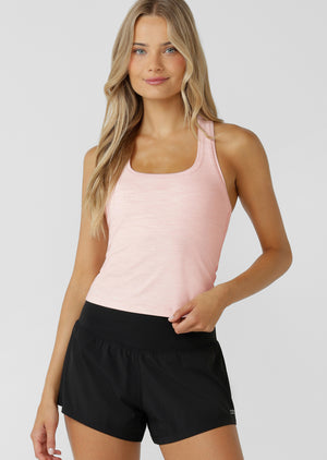 Lorna Jane Sculpt Marl Active Tank - Enchanted Pink Marl
