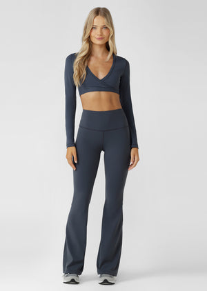 Lorna Jane Wrap It Up Long Sleeve Bra Top - Canyon