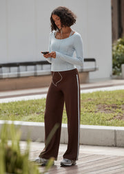 Lorna Jane Starstruck Luxe Active Rib Pants - Espresso