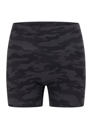 Lorna Jane Cute In Camo 12cm Bike Shorts - Black Camo Print
