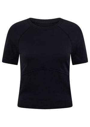 Lorna Jane Seamless Contour Short Sleeve Top - Black