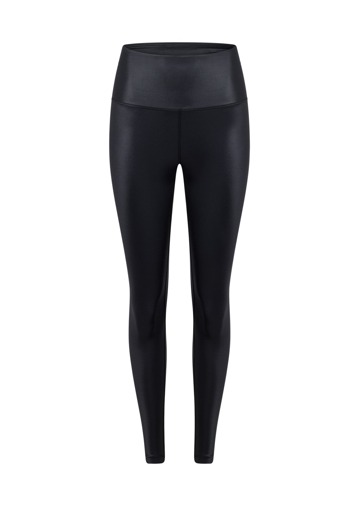 Lorna Jane Wet Look Full Length Leggings - Black