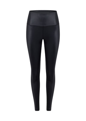 Lorna Jane Wet Look Full Length Leggings - Black
