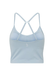Lorna Jane Sweet Thing Cropped Bra Tank Combo - Light Glacier Blue