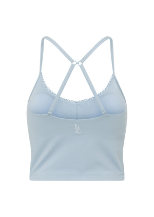Lorna Jane Sweet Thing Cropped Bra Tank Combo - Light Glacier Blue