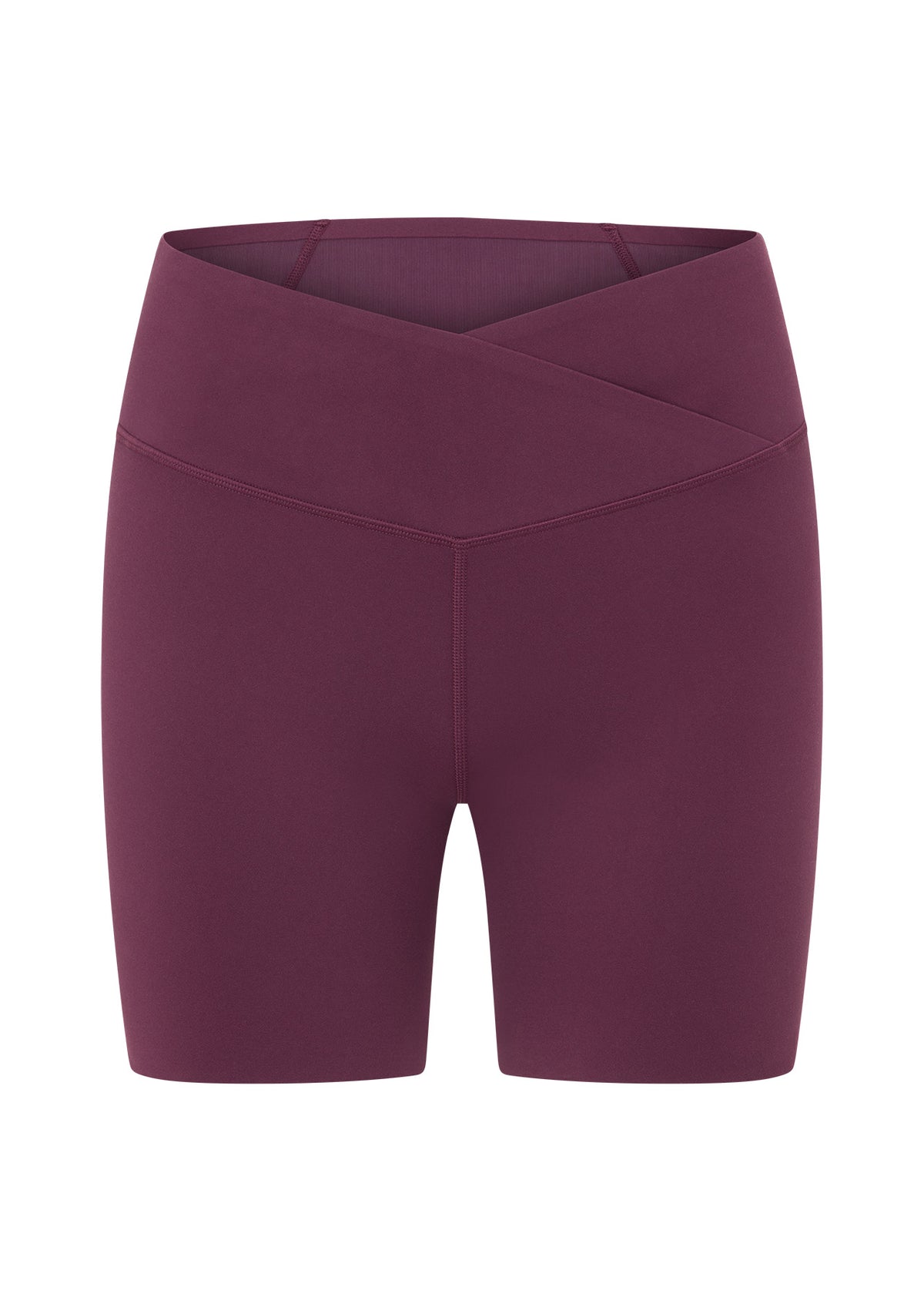 Lorna Jane Inspire Wrap Waist 16cm Bike Shorts - Mulberry