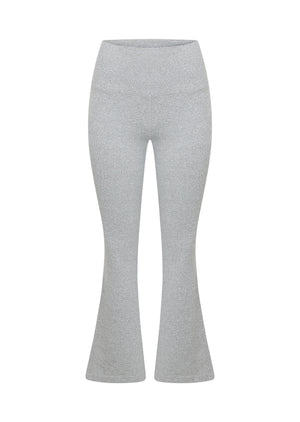 Lorna Jane True Comfort Flared Leggings - Grey Marl