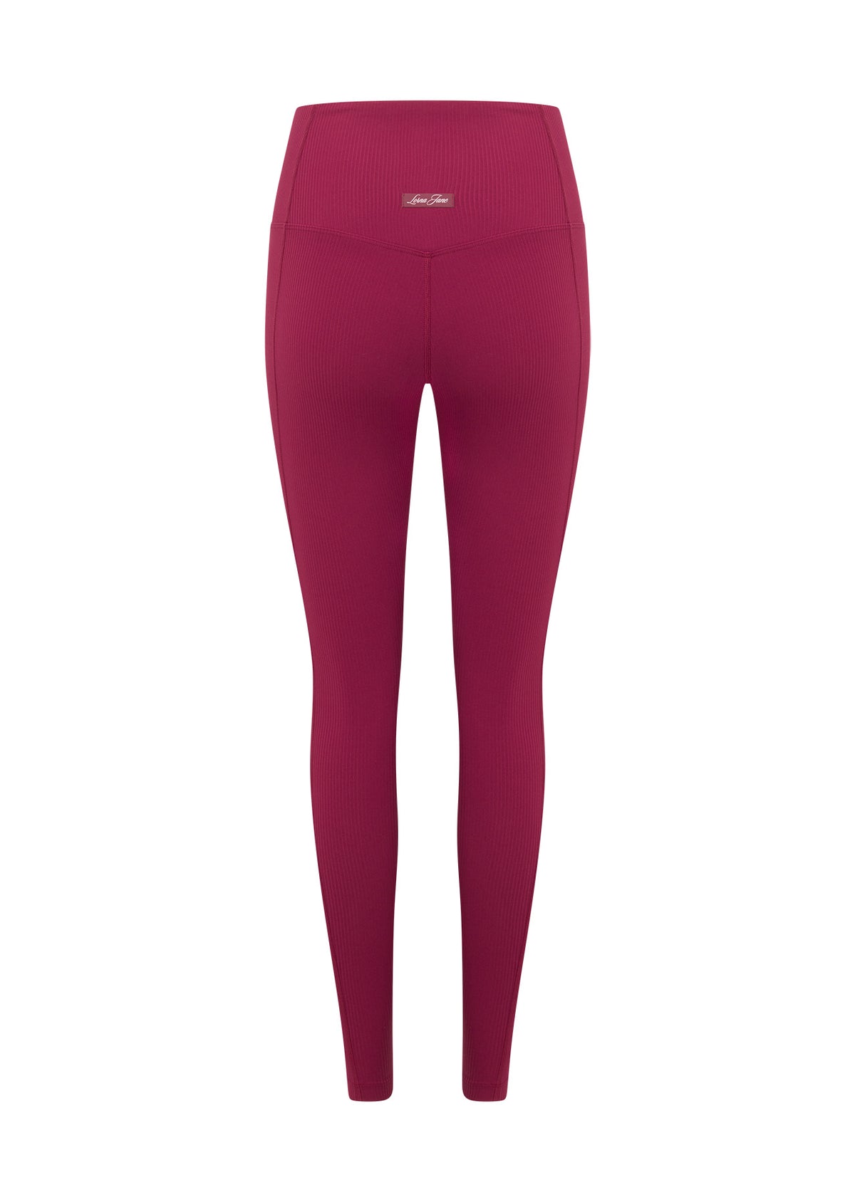 Lorna Jane Irresistible Rib Full Length Leggings - Berry Red
