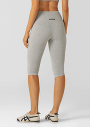 Lorna Jane True Comfort 3/4 Capri Leggings - Grey Marl