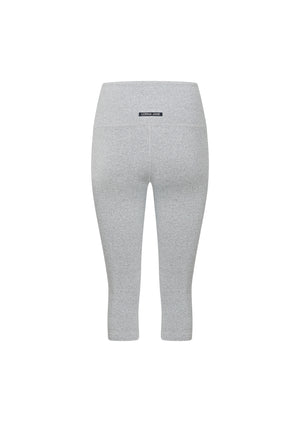 Lorna Jane True Comfort 3/4 Capri Leggings - Grey Marl