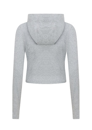 Lorna Jane Soft Touch Warm Up Jacket - Grey Marl